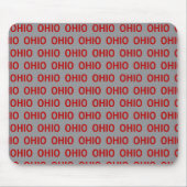 Rood en grijs Ohio Muismat (Voorkant)
