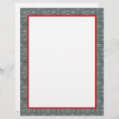 Rood en grijs omgrenzingsbriefhoofd 8,5 x 11 inch (Voorkant / Achterkant)