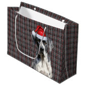 Rood en grijs Plaid Groot Deen Hondenliefhebber Va Groot Cadeauzakje (Voorkant Gekanteld)