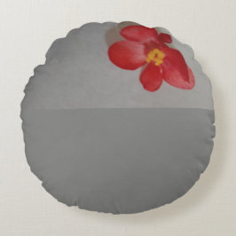 Rood en grijs rond kussen