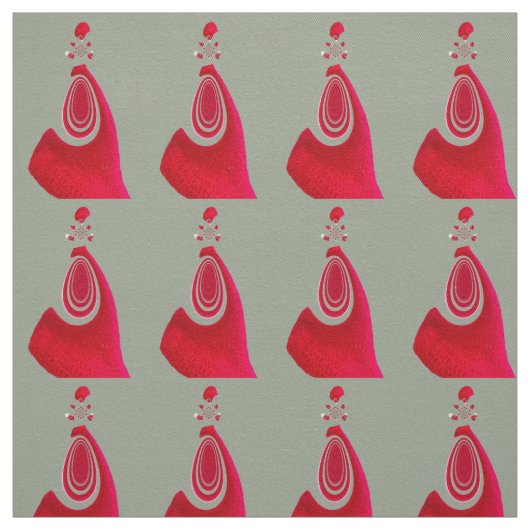 Rood en grijs slim schijfontwerp stof (Swatch)
