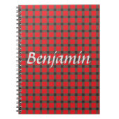 Rood en grijs speldenstang notitieboek (Voorkant)