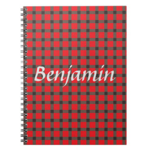 Rood en grijs speldenstang notitieboek