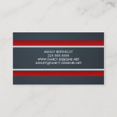 Rood en grijs visitekaartje (Achterkant)