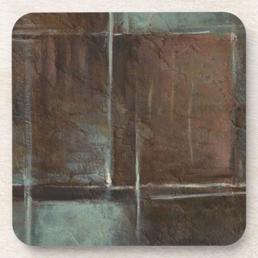 Rood- en grijze Brick-muur Bier Onderzetter (Voorkant)