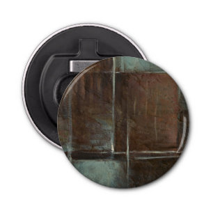 Rood- en grijze Brick-muur Button Flesopener