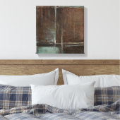 Rood- en grijze Brick-muur Canvas Afdruk (Insitu (Slaapkamer))