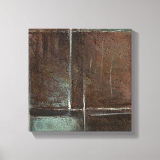 Rood- en grijze Brick-muur Canvas Afdruk (Voorkant)