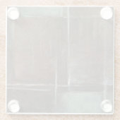 Rood- en grijze Brick-muur Glazen Onderzetter (Achterkant)