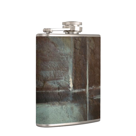 Rood- en grijze Brick-muur Heupfles (Rechts)