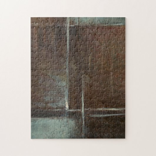 Rood- en grijze Brick-muur Legpuzzel (Verticaal)