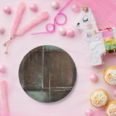 Rood- en grijze Brick-muur Papieren Bordje (Feest)