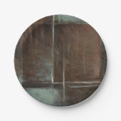 Rood- en grijze Brick-muur Papieren Bordje (Voorkant)