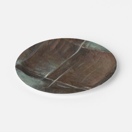 Rood- en grijze Brick-muur Papieren Bordje (Gekanteld)