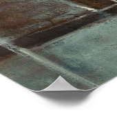 Rood- en grijze Brick-muur Poster (Hoek)