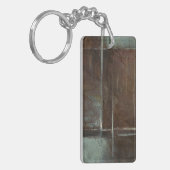 Rood- en grijze Brick-muur Sleutelhanger (Voorkant Links)