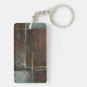 Rood- en grijze Brick-muur Sleutelhanger (achterkant)