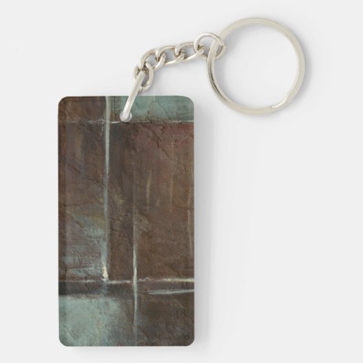 Rood- en grijze Brick-muur Sleutelhanger (achterkant)