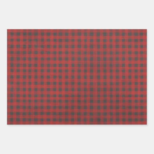 Rood- en grijze buffels inpakpapier vel (Voorkant)