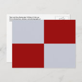 Rood- en grijze rechthoeken briefkaart (Voorkant / Achterkant)