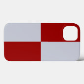 Rood- en grijze rechthoeken Case-Mate iPhone case (Achterkant (horizontaal))