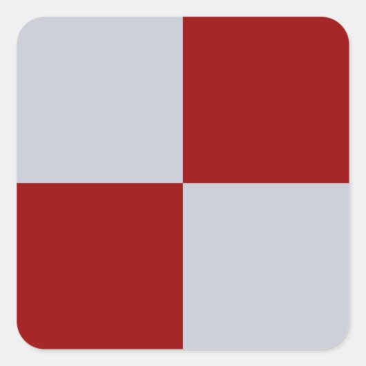 Rood- en grijze rechthoeken vierkante sticker (Voorkant)