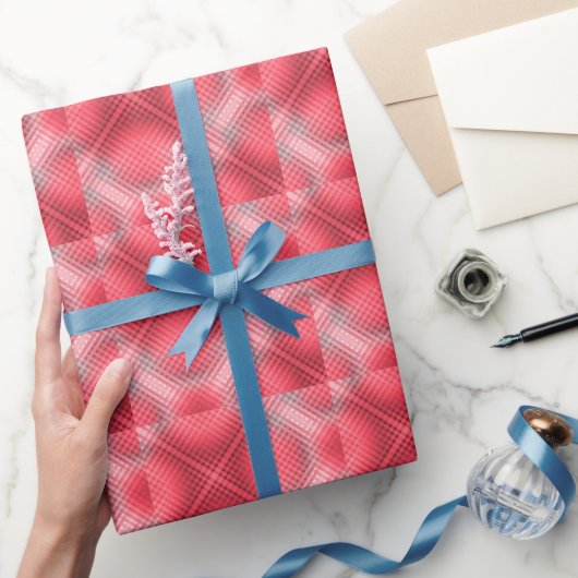 Rood- en grijze vlekgrunge cadeaupapier (Geschenken)