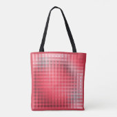 Rood- en grijze vlekgrunge tote bag (Achterkant)