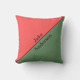Rood en Groen 45 Graden Minimalistisch Kussen