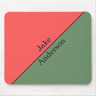 Rood en Groen 45 Graden Minimalistisch Muismat