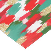 Rood en groen abstract korte tafelloper (Hoek)