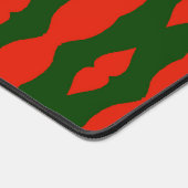 Rood en groen abstract patroon bureaumat (Hoek)