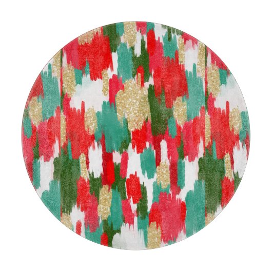 Rood en groen abstract snijplank (Voorkant)