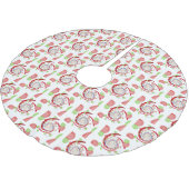 Rood en groen abstract wervelpatroon kerstboom rok (Gekanteld)
