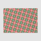 Rood en groen Afrikaans stampatroon Tissuepapier (Voorkant)