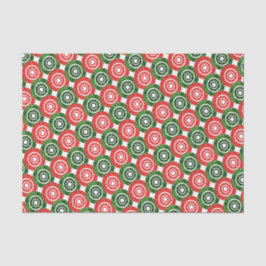 Rood en groen Afrikaans stampatroon Tissuepapier