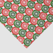 Rood en groen Afrikaans stampatroon Tissuepapier (Detail)