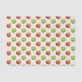 Rood En Groen Appel Fruit Patroon Tissuepapier (Voorkant)