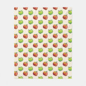 Rood En Groen Appelfruit Patroon Fleece Deken (Voorkant)