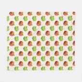 Rood En Groen Appelfruit Patroon Fleece Deken (Voorkant (Horizontaal))
