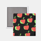Rood en groen appelmotief. magneet (Voorkant / Achterkant)