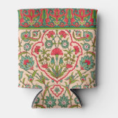  rood en groen Arabisch bloemenpatroon Blikjeskoeler (Voorkant)