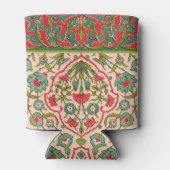  rood en groen Arabisch bloemenpatroon Blikjeskoeler (Achterkant)