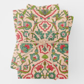 rood en groen Arabisch bloemenpatroon Inpakpapier Vel (In situ)