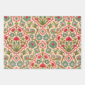 rood en groen Arabisch bloemenpatroon Inpakpapier Vel (Voorkant)