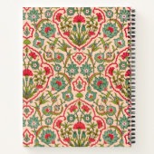  rood en groen Arabisch bloemenpatroon Notitieboek (Achterkant)