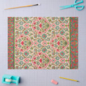 rood en groen Arabisch bloemenpatroon Tissuepapier (Craft)