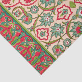 rood en groen Arabisch bloemenpatroon Tissuepapier (Detail)