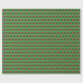Rood en groen Argyle-cadeaupapier Cadeaupapier (Vlak)