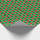 Rood en groen Argyle-cadeaupapier Cadeaupapier (Hoek)